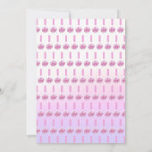 Hippo Pink Floral Danke Karte (Rückseite)