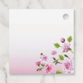 Hippo Pink Floral Girl Geburtstag Geschenkanhänger (Rückseite)