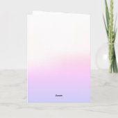 Hippo Pink Floral Girl Geburtstag Karte (Rückseite)