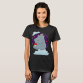 Hippo-Poker-Poker-Karten T-Shirt (Vorne ganz)