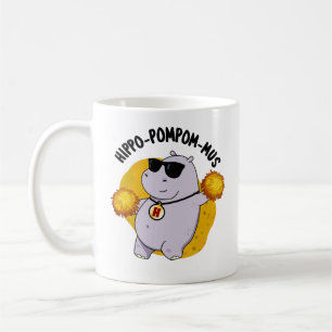 Hippo-pompom-mus Funny Animal Hippo Pun Kaffeetasse