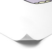 Hippo-pompom-mus Funny Animal Hippo Pun Poster (Ecke)