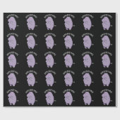 Hippo-poot-amus Funny Farting Hippo Pun Dark BG Geschenkpapier (Flach)