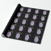 Hippo-poot-amus Funny Farting Hippo Pun Dark BG Geschenkpapier (Ungerollt)