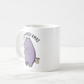 Hippo-poot-amus Funny Farting Hippo Pun Kaffeetasse (Vorderseite Links)