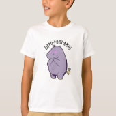 Hippo-poot-amus Funny Farting Hippo Pun T-Shirt (Vorderseite)