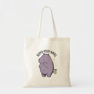 Hippo-poot-amus Funny Farting Hippo Pun Tragetasche