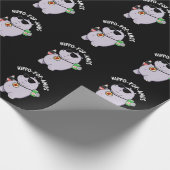 Hippo-Pop-amus Funny Hippo Soda Pop Pun Dark BG Geschenkpapier (Ecke)