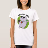 Hippo-Pop-amus Funny Hippo Soda Pop Pun T-Shirt (Vorderseite)
