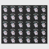 Hippo-Pop-amus Funny Pop Music Hippo Pun Dark BG Geschenkpapier (Flach)