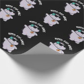 Hippo-Pop-amus Funny Pop Music Hippo Pun Dark BG Geschenkpapier (Ecke)