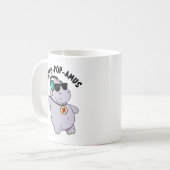 Hippo-Pop-amus Funny Pop Musik Hippo Pun Kaffeetasse (Vorderseite Links)