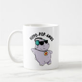 Hippo-Pop-amus Funny Pop Musik Hippo Pun Kaffeetasse (Links)