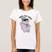 Hippo-Pop-amus Funny Pop Musik Hippo Pun T-Shirt (Vorderseite)