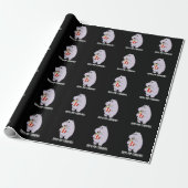 Hippo-Pop-cornamus Funny Hippo Pun Dark BG Geschenkpapier (Ungerollt)
