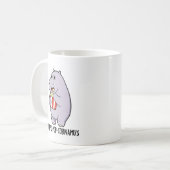 Hippo-Pop-cornamus Funny Hippo Pun Kaffeetasse (Vorderseite Links)