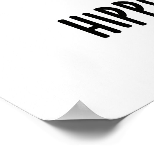 Hippo-Pop-cornamus Funny Hippo Pun Poster (Ecke)