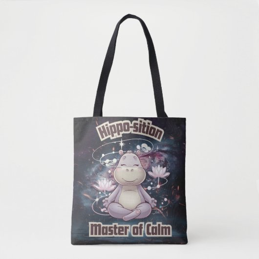 Hippo-Position - Master of Calm Zen Design Tasche (Vorderseite)