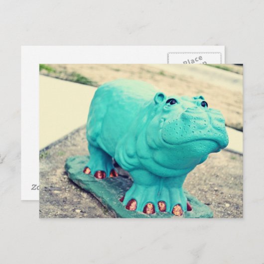 Hippo Postkarte (Vorne/Hinten)