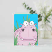 Hippo Postkarte (Stehend Vorderseite)