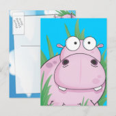 Hippo Postkarte (Vorne/Hinten)