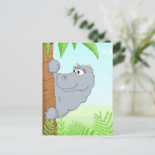 Hippo Postkarte (Stehend Vorderseite)