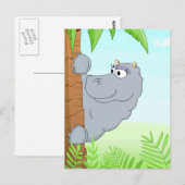 Hippo Postkarte (Vorne/Hinten)