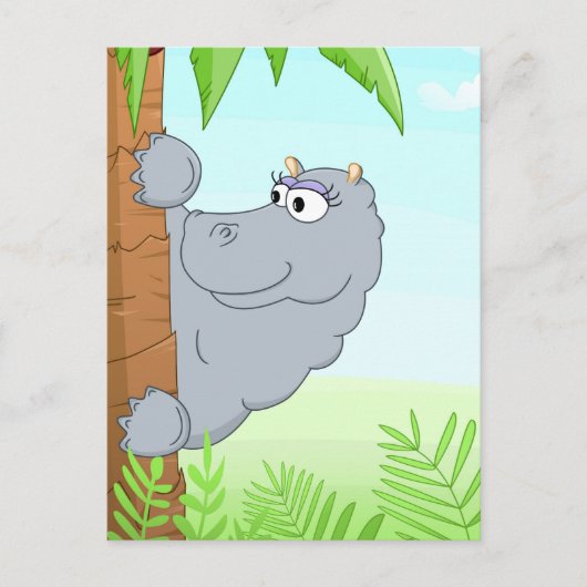 Hippo Postkarte (Vorderseite)