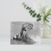 Hippo-Postkarte gefüttert Postkarte (Stehend Vorderseite)