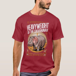 Hippo Power Heavyweight Savannah Design T-Shirt