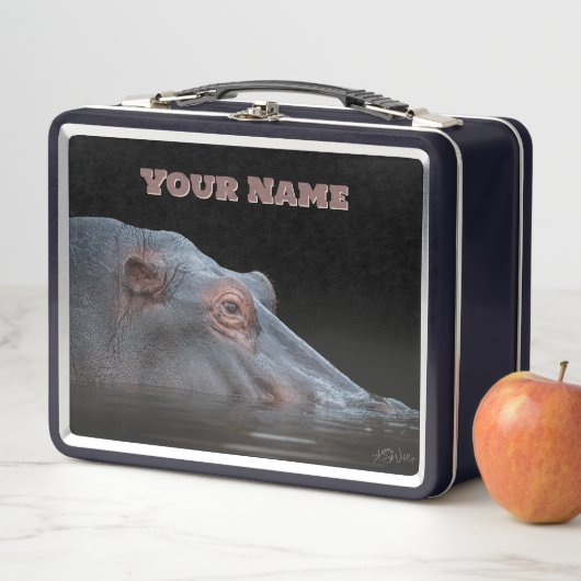 Hippo Power Lunch Box - Individuelle Name Geschenk (Beispiel)