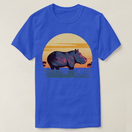 Hippo Retro 1 T-Shirt (Design vorne)