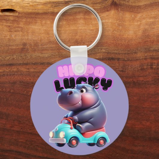 Hippo Ride Schlüsselanhänger (Rückseite)