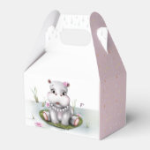 Hippo River Adventure Girl Baby Shower Geschenkschachtel (Rückseite)