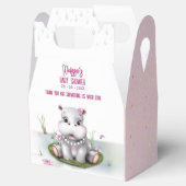 Hippo River Adventure Girl Baby Shower Geschenkschachtel (Geöffnet)
