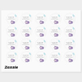 Hippo Round-Address-Labels Runder Aufkleber (Blatt)