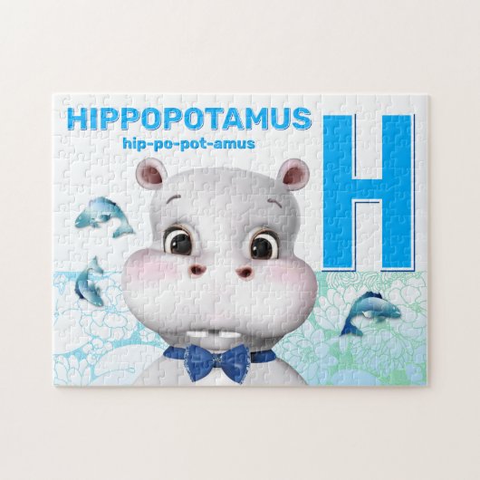 Hippo Safari Alphabet Kinder Jigsaw Puzzle (Horizontal)