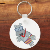 Hippo Schnorkeler T - Shirt und Geschenke Schlüsselanhänger (Vorderseite)