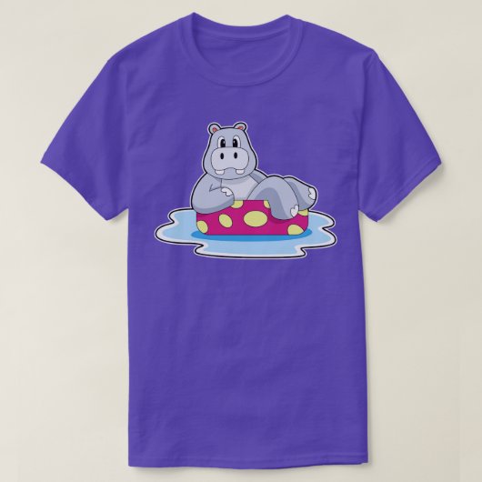 Hippo-Schwimmboot T-Shirt (Design vorne)