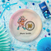 Hippo scuba diver 30th Birthday  Pappteller (Party)