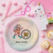 Hippo scuba diver 30th Birthday  Pappteller (Party)