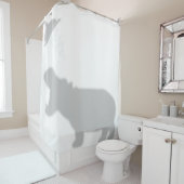 Hippo Shadow Silhouette Shadow Buddies in Dusche Duschvorhang (Beispiel)