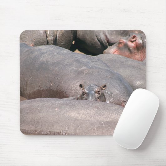 Hippo sieht dich an mousepad (Mit Mouse)
