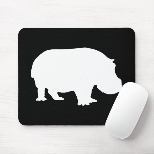 Hippo-Silhouette Mousepad (Mit Mouse)