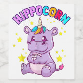 Hippo Sparkling Wein oder Weinkeller Weinetikett (Einzelnes Label)