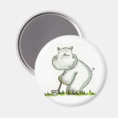 Hippo spielt Golf Magnet (Vorderseite/Rückseite)
