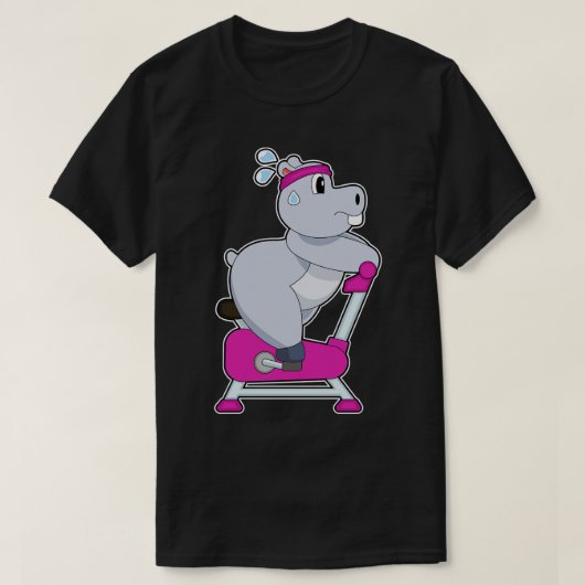 Hippo Spinning Bike T-Shirt (Design vorne)