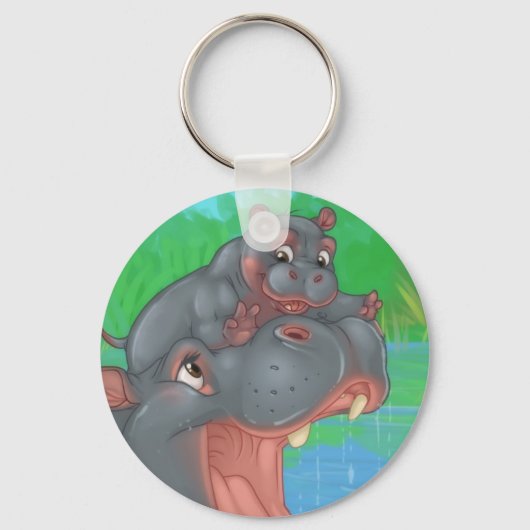 Hippo Splash Keyring Schlüsselanhänger (Vorderseite)