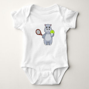 Hippo Tennis Tennis Baby Strampler