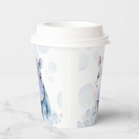 Hippo Themed Baby Dusche Pappbecher (Rechts)